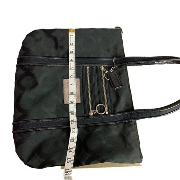 COACH Poppy Black Special Edition Signature Canvas Tote - Picture 9 of 9